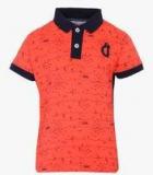 Gini & Jony Orange Regular Fit Polo Shirt Boys