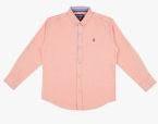 Gini And Jony Orange Regular Fit Shirt Boys