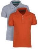 Gini & Jony Pack Of 2 Orange/Grey Value Packs T Shirt Boys