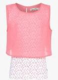 Gini & Jony Pink Solid Casual Top Girls