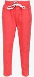 Gini & Jony Red Regular Fit Jeans Girls