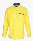 Gini And Jony Yellow Regular Fit Casual Shirt boys