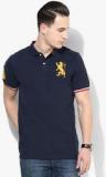 Giordano Navy Blue Solid Polo T Shirt men