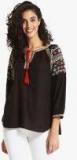 Gipsy Black Printed Tunic Women