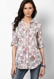 Gipsy Orange Printed Tunic Women