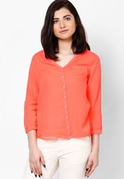 Gipsy Peach Solid Tunic Women