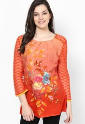 Gipsy Printed Orange Tunic women