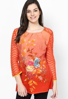 Gipsy Printed Orange Tunic women