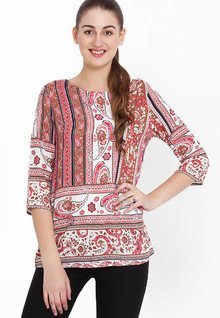 Gipsy Printed Red Tunic women