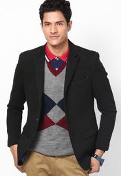 Givo Black Jacket & Blazer Men