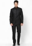 Givo Black Solid Suit Men