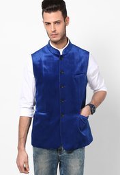 Givo Blue Ethnic Jacket Men