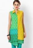 Glam & Luxe Green Printed Tunic women