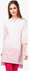 Glam & Luxe Pink Embroidered Tunic women