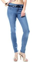 Glam & Luxe Solids Blue Jeans Women