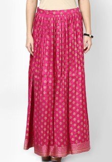 Global Desi 100% Viscose Pink Skirts women