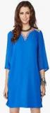 Global Desi Blue Embroidered Tunic Women