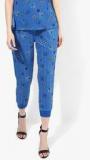 Global Desi Blue Printed Capri women