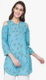 Global Desi Green Printed Tunic women