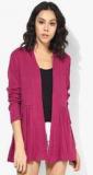 Global Desi Magenta Solid Shrug Women