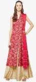 Global Desi Maroon Printed Polyester Kurta women