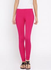 Global Desi Pink Solid Leggings women