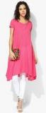 Global Desi Pink Solid Tunic women