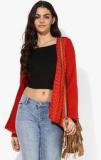 Global Desi Rust Solid Shrug Women