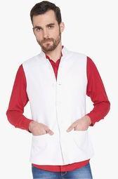 Globus Beige Solid Waistcoat Men