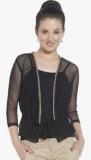 Globus Black Solid Shrug Women