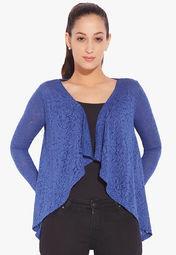 Globus Blue Printed Shrug Women