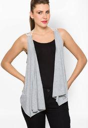 Globus Grey Embroidered Shrug Women