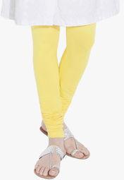 Globus Yellow Solid Legging Women