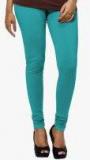 Go Colors Aqua Blue Solid Churidar Women