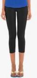 Go Colors Black Solid Capri women