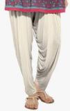 Go Colors Cream Solid Salwar Women