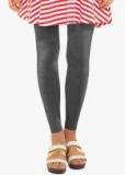 Go Colors Dark Grey Solid Legging Women