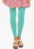 Go Colors Green Solid Legging Women