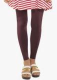 Go Colors Maroon Solid Legging Women