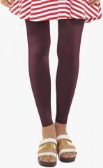 Go Colors Maroon Solid Legging women