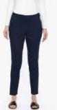 Go Colors Navy Blue Solid Coloured Pant Women