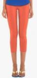 Go Colors Orange Solid Capri women