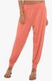 Go Colors Orange Solid Harem Pant Women