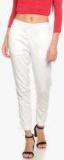 Go Colors White Solid Coloured Pant Women