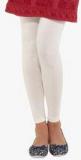 Go Colors White Solid Legging Women