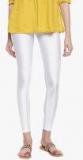 Go Colors White Solid Leggings women