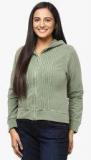 Grain Olive Solid Hoodie Women