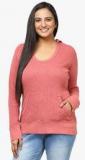 Grain Pink Solid Hoodie Women