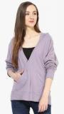 Grain Purple Solid Hoodie Women