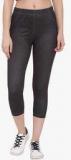 Greenwich Black Solid capri women